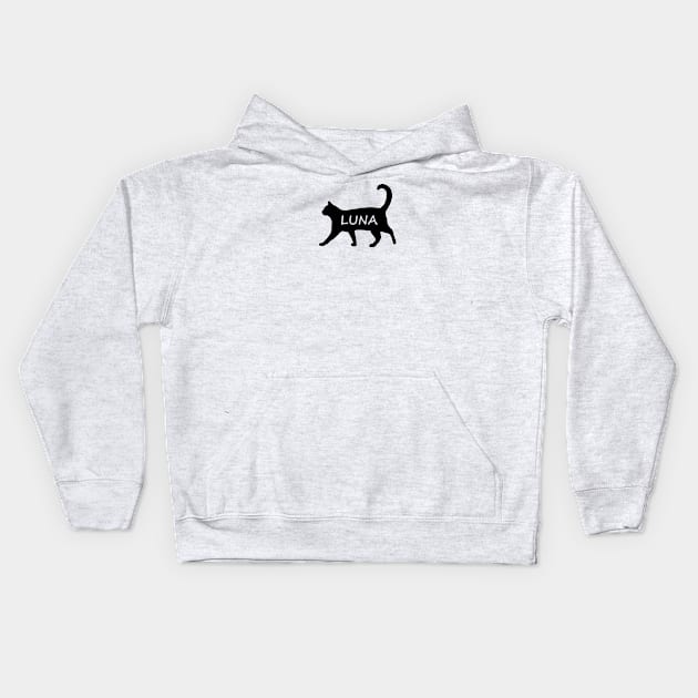 Luna Cat Kids Hoodie by gulden